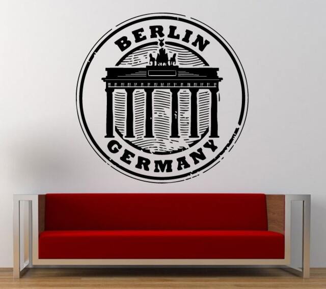 Berlin Germany Stamp Wall Decal Sticker Vinyl Mural Leaving Bedroom Room Home Decor Free Shipping L321 - image 1