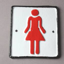 1 Ladies Or Gents Wc Toilet Sign Antique Style Graphic, Iron Door Restrooms, Wall Hanging Lavatory, Rustic Plaque, Women Men - thumbnail 3