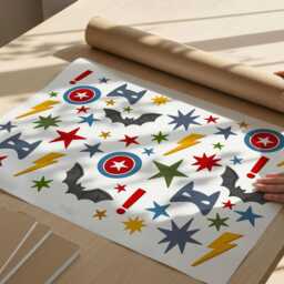 Superhero Fabric Wall Stickers - Eco-Friendly, Removable & Reusable Decals For Kids' Bedrooms, Playrooms Nurseries - thumbnail 4