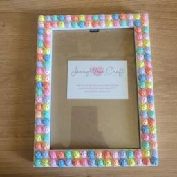 Colourful Dome Shaped Acrylic Cabochon Photo Frame 5 X 7 Inches - thumbnail 3