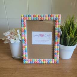 Colourful Dome Shaped Acrylic Cabochon Photo Frame 5 X 7 Inches - thumbnail 4