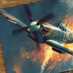 World War 2 Spitfire Metal Wall Art, Shed, Garage Decor, Raf Retro Plaque, High Gloss Finish Waterproof Aluminium, Sizes Available - thumbnail 3