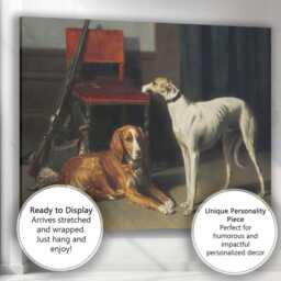 Victorian Hunting Dogs Interior Sporting Animal Painting Canvas Wall Art Print Decor Picture Ready To Hang - thumbnail 3