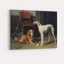 Victorian Hunting Dogs Interior Sporting Animal Painting Canvas Wall Art Print Decor Picture Ready To Hang - thumbnail 4