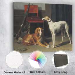 Victorian Hunting Dogs Interior Sporting Animal Painting Canvas Wall Art Print Decor Picture Ready To Hang - thumbnail 2