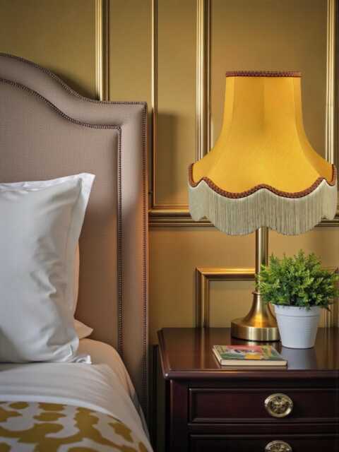 Traditional Gold Fabric Lampshade Handmade For Table & Floor Standard Lamp Bases, Wall Light Fixtures, Ceiling Fittings - image 1