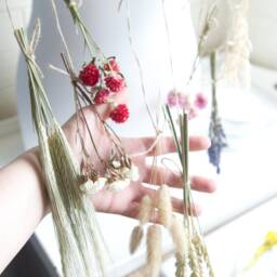 Bohemian Dried Flowers Large 90cm Wall Hanging Cottage Wedding Decoration - All Grown in South Of England UK - thumbnail 2
