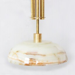 Onyx Stone & Brass Pendant Light Kitchen Island Lighting Bathroom Ceiling Lamp Foyer - thumbnail 4
