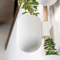 The Ira Vertical Rail Planter Wall Mounted System - Including Pine Dowel - thumbnail 3