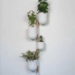 The Ira Vertical Rail Planter Wall Mounted System - Including Pine Dowel - thumbnail 2