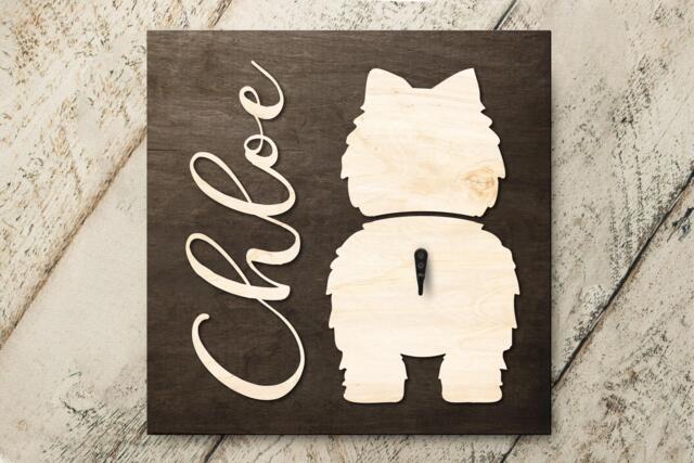 Personalized Westie Dog Leash Holder With Pet Name, Custom Wood Sign For Birthday Christmas Gift - image 1