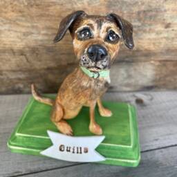 Custom Folk Art Dog On Wooden Base Based Your Pets Photos - thumbnail 4