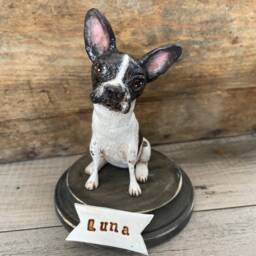 Custom Folk Art Dog On Wooden Base Based Your Pets Photos