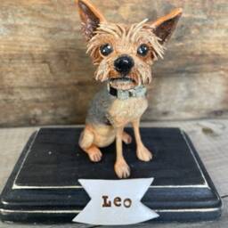Custom Folk Art Dog On Wooden Base Based Your Pets Photos - thumbnail 2