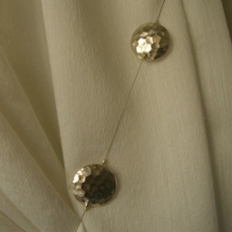Modern Metal Curtain Tieback 1 Meter - Minimal Disc Stainless Steel Holdback Elegant Drapery Accessory - thumbnail 2