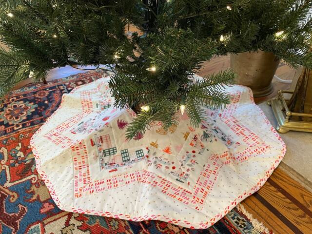 Digital Pattern Brooklyn Star Quilted Christmas Tree Skirt - image 1
