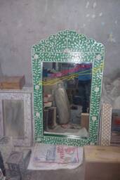 Mother Of Pearl Inlay Designer Mirror Frame - thumbnail 1