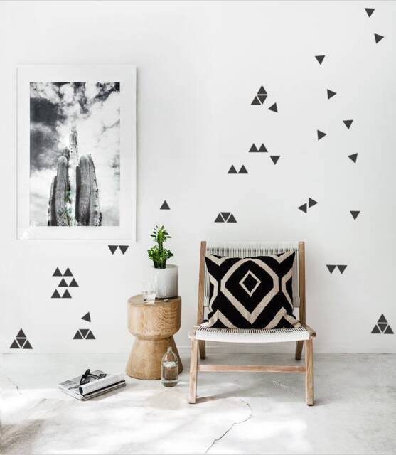Triangle Wall Decal Sizes From 1, 2'' Up To 4'' Inch, Sticker Triangles, Decor For Nursery, Kids-Room & Home - image 1