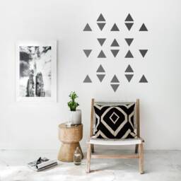 Triangle Wall Decal Sizes From 1, 2'' Up To 4'' Inch, Sticker Triangles, Decor For Nursery, Kids-Room & Home - thumbnail 2