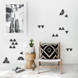 Triangle Wall Decal Sizes From 1, 2'' Up To 4'' Inch, Sticker Triangles, Decor For Nursery, Kids-Room & Home - thumbnail 3