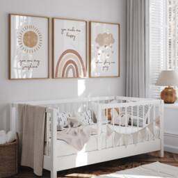 Neutral Nursery Prints, Nursery Decor, Rainbow Prints, Boys Decor, Girls Decor, Gender Neutral, Boho, Sunshine, Beige, Newborn.baby - thumbnail 2