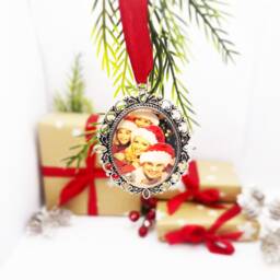 Family Photo Bauble, Personalised Ornament, Custom Made With Your Photo, Tree Decorations - thumbnail 2