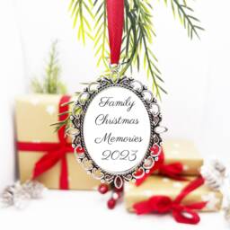 Family Photo Bauble, Personalised Ornament, Custom Made With Your Photo, Tree Decorations - thumbnail 3
