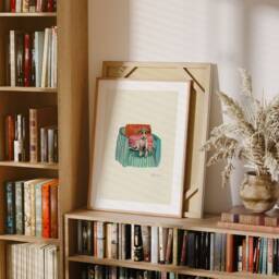 Whippet Print - Dogs On Chairs Collection 5x7 Inches/A5 A4 A3 - thumbnail 2