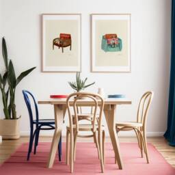 Whippet Print - Dogs On Chairs Collection 5x7 Inches/A5 A4 A3 - thumbnail 3