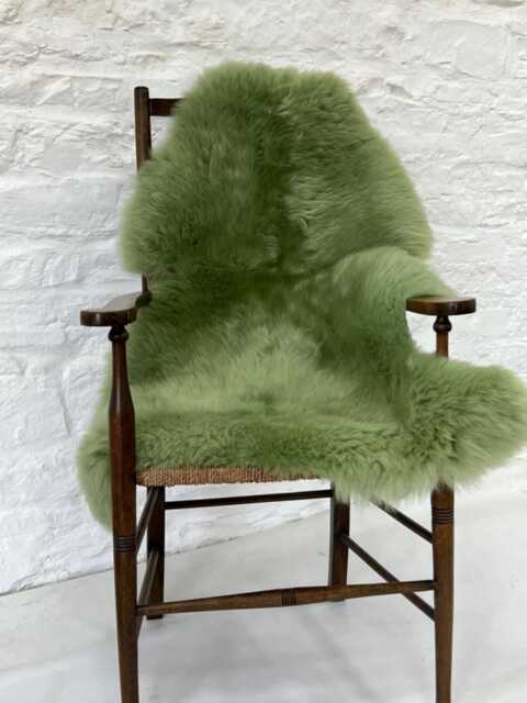 British Luxe Long Wool Rug - Light Green Real Sheepskin Gifts Eco-Friendly- Room Decor Interior Luxury Christmas Winter - image 1