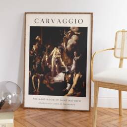 Caravaggio Wall Art, The Martyrdom Of Saint Matthew, Art Print, Religious Christian Classic A1/A2/A3/A4 - thumbnail 2