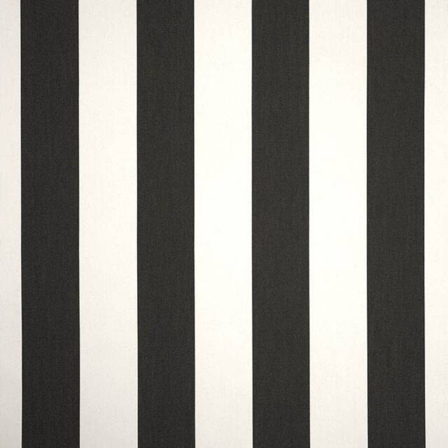 Sunbrella Cabana Classic, Black & White Stripes, Pillow Covers, Boxed Cushion Custom Sizes, Outdoor Fabric, Covers Only - image 1