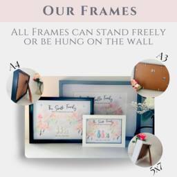 Personalized Family Pebble Art Picture Frame, Mothers Day Gift - thumbnail 3