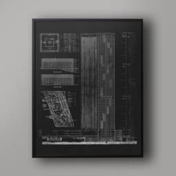 World Trade Center Blueprint Art Print Vintage Nyc Architecture Plans - thumbnail 3