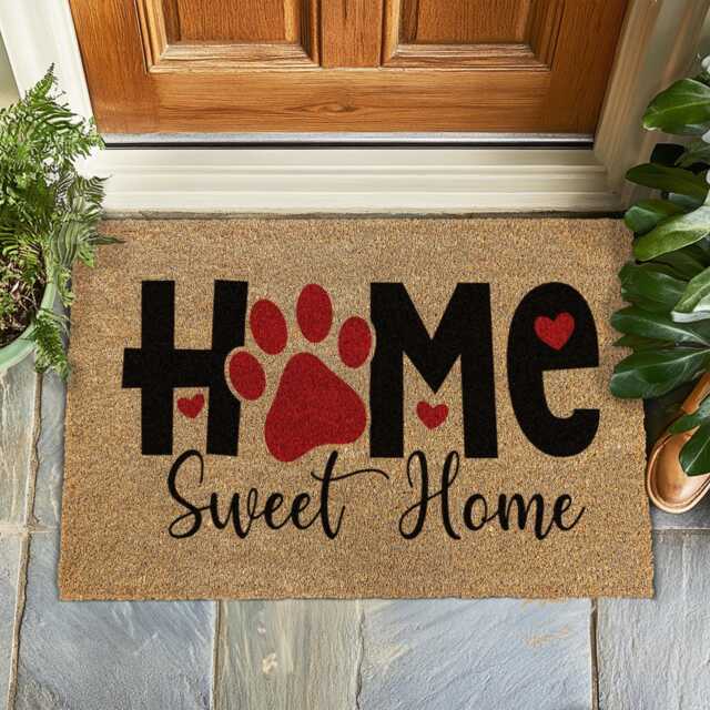Home Sweet Doormat - Classic Cozy Welcome Mat For Entryway, Warm Front Porch Rug, Timeless Housewarming Gift, Rustic Decor - image 1