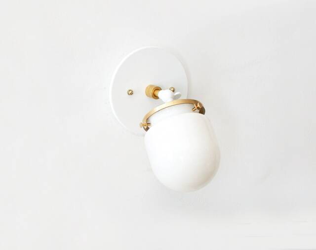 White & Gold Adjustable Wall Fixture Light Farmhouse Lighting Vanity Sconce Bathroom Lights Hallway - image 1