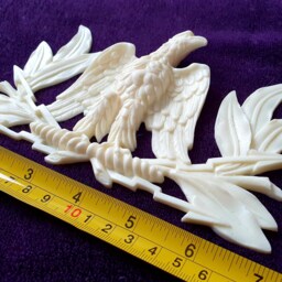 Gilt Or White French Antique Empire Style Eagle Decorative Wall Furniture Mouldin Pediment Plastic Decoration - thumbnail 3