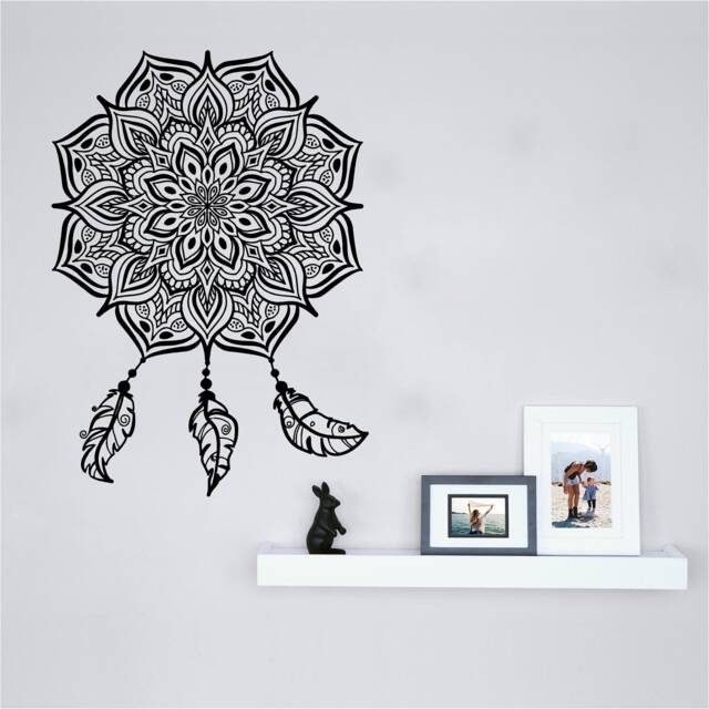 Dream Catcher Vinyl Wall Art, Decal, Sticker, Transfer, Mural, Removable, Decoration, Interior, Exterior, Peel & Stick, - 0865 - image 1
