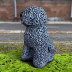 Concrete English Dog Statue Outdoor Sculpture Memorial Pet Figurine Cement Yard Ornament Handmade Stone Art Lover Gift - thumbnail 4