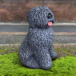 Concrete English Dog Statue Outdoor Sculpture Memorial Pet Figurine Cement Yard Ornament Handmade Stone Art Lover Gift - thumbnail 2