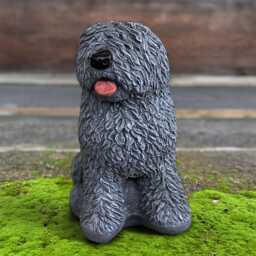 Concrete English Dog Statue Outdoor Sculpture Memorial Pet Figurine Cement Yard Ornament Handmade Stone Art Lover Gift - thumbnail 1