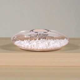 Fully Personalised Woodland Snow Filled Flat Glass Ornament, Build Your Own Design, First Christmas, Keepsake - thumbnail 3