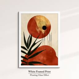 Boho Nordic Shapes Wall Decor Abstract Art Framed Poster Print & Canvas Bedroom Home Interior Gift For Her Girlfriend - thumbnail 3