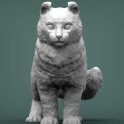 American Curl Cat Standing-3D Printed - For Lovers, Ornament, Memorial, Gift - thumbnail 3