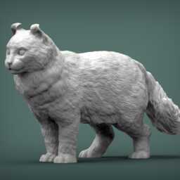 American Curl Cat Standing-3D Printed - For Lovers, Ornament, Memorial, Gift - thumbnail 2