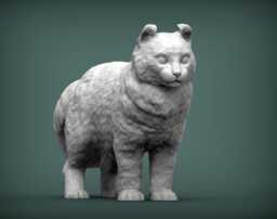 American Curl Cat Standing-3D Printed - For Lovers, Ornament, Memorial, Gift