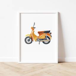 Retro Car Prints Kids' Room Wall Art Set - thumbnail 4