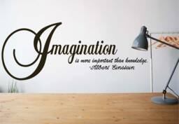 Imagination, Albert Einstein - 0318, Wall Art Decal, Transfer, Mural, Sticker, 75 Colours, 5 Sizes, Interior Or Exterior Use , Easy To Apply