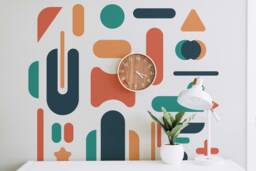 Abstract Shapes Wall Decal Pattern - thumbnail 1