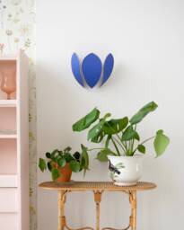 Royal Blue Flower Wall Lamp - thumbnail 1